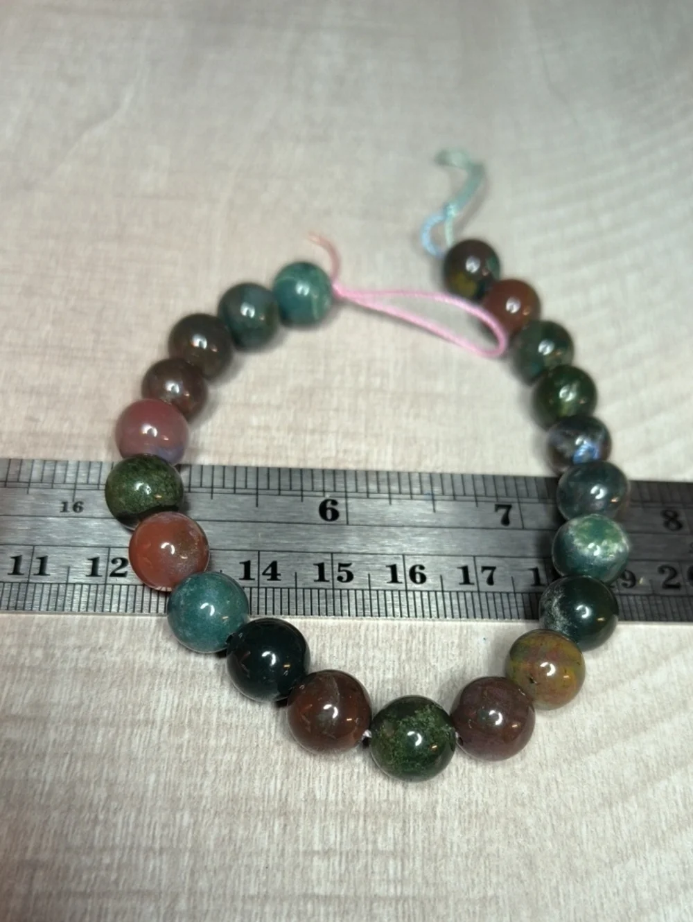 #7- 10mm Indian Agate Gemstone Beads - 8 Inch Strand